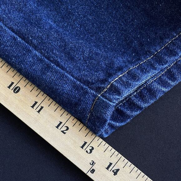 Polo Ralph Lauren Men Jean Shorts Size 36 Darkwash Carpenter Blue Cotton 90s Y2K - Picture 11 of 11